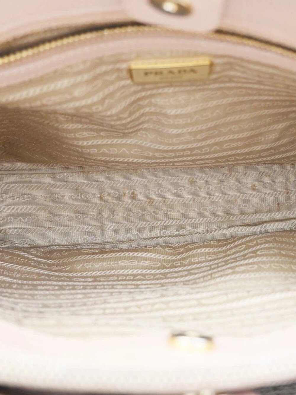PRADA Logo 2Way Shoulder Hand Bag Saffiano Leather Pink GHW Italy 70KD974 - Picture 13 of 14